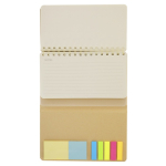 Carnet avec planificateur hebdomadaire pliable et bloc-notes A5 couleur naturel première vue