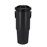 Gobelet isotherme en inox recyclé avec anse assortie 900 ml couleur noir première vue