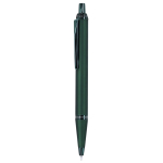 Stylo à bille en aluminium avec finition gomme, encre bleue couleur vert première vue