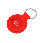 Porte-clés en métal avec revêtement en PU et plaque métallique deuxième vue