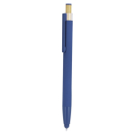 Stylo avec pointe tactile en aluminium et bambou, encre bleue couleur bleu première vue