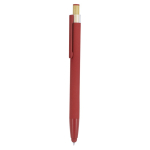 Stylo avec pointe tactile en aluminium et bambou, encre bleue couleur rouge première vue