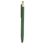Stylo avec pointe tactile en aluminium et bambou, encre bleue couleur vert première vue