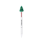 Stylo 3 couleurs avec détail de Noël en caoutchouc sur le dessus vue principale