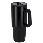 Gobelet isotherme en acier inoxydable avec anse de transport 870 ml couleur noir première vue
