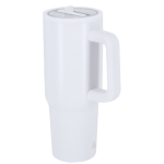 Gobelet isotherme en acier inoxydable avec anse de transport 870 ml couleur blanc première vue