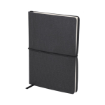 Carnet en cuir synthétique avec bloc-notes intérieur, pages lignées A6 quatrième vue
