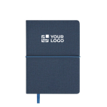 Carnet en cuir synthétique avec bloc-notes intérieur, pages lignées A6 vue principale