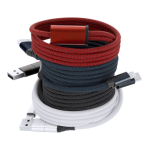 Câble de chargement en aluminium, magnétique pour éviter les nœuds  troisième vue