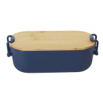 Lunch box avec couvercle hermétique en bambou 850 ml couleur bleu marine première vue