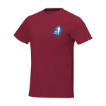 T-shirt à manches courtes pour homme en coton 160 g/m² Elevate Life couleur bordeaux vue impression sérigraphique