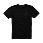 T-shirt à manches courtes pour homme en coton 160 g/m² Elevate Life couleur noir vue impression sérigraphique