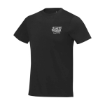 T-shirt à manches courtes pour homme en coton 160 g/m² Elevate Life couleur noir vue impression sérigraphique