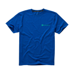 T-shirt à manches courtes pour homme en coton 160 g/m² Elevate Life couleur bleu vue impression sérigraphique