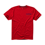 T-shirt à manches courtes pour homme en coton 160 g/m² Elevate Life couleur rouge vue impression sérigraphique