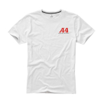 T-shirt à manches courtes pour homme en coton 160 g/m² Elevate Life couleur blanc vue impression sérigraphique