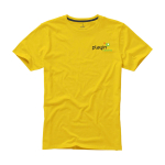 T-shirt à manches courtes pour homme en coton 160 g/m² Elevate Life couleur jaune vue impression sérigraphique