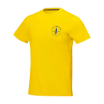 T-shirt à manches courtes pour homme en coton 160 g/m² Elevate Life couleur jaune vue impression sérigraphique