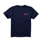 T-shirt à manches courtes pour homme en coton 160 g/m² Elevate Life couleur bleu marine vue impression sérigraphique