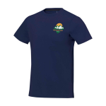 T-shirt à manches courtes pour homme en coton 160 g/m² Elevate Life couleur bleu marine vue impression sérigraphique
