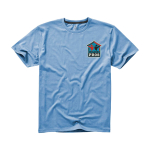 T-shirt à manches courtes pour homme en coton 160 g/m² Elevate Life couleur bleu ciel