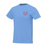 T-shirt à manches courtes pour homme en coton 160 g/m² Elevate Life couleur bleu ciel vue impression sérigraphique