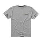 T-shirt à manches courtes pour homme en coton 160 g/m² Elevate Life couleur gris clair chiné