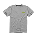 T-shirt à manches courtes pour homme en coton 160 g/m² Elevate Life couleur gris clair chiné vue impression sérigraphique