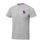 T-shirt à manches courtes pour homme en coton 160 g/m² Elevate Life couleur gris clair chiné vue impression sérigraphique