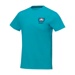 T-shirt à manches courtes pour homme en coton 160 g/m² Elevate Life couleur bleu pastel vue impression sérigraphique