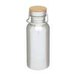 Gourde en acier inoxydable simple paroi avec bouchon en bambou 550 ml