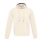 Sweat unisexe en maille avec capuche 300 g/m² Elevate Life couleur sable deuxième vue frontale
