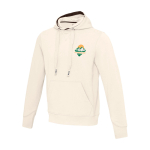 Sweat unisexe en maille avec capuche 300 g/m² Elevate Life couleur sable vue impression sérigraphique