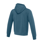 Sweat unisexe en maille avec capuche 300 g/m² Elevate Life couleur cyan troisième vue arrière