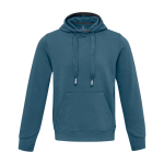 Sweat unisexe en maille avec capuche 300 g/m² Elevate Life couleur cyan deuxième vue frontale