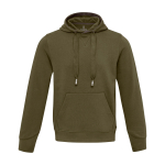 Sweat unisexe en maille avec capuche 300 g/m² Elevate Life couleur vert olive deuxième vue frontale