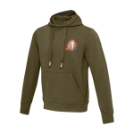 Sweat unisexe en maille avec capuche 300 g/m² Elevate Life couleur vert olive vue impression sérigraphique