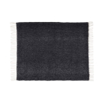 Plaid extra doux et chaud en polyester recyclé 125 x 150 cm couleur noir deuxième vue frontale