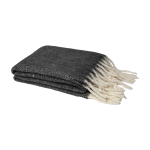 Plaid extra doux et chaud en polyester recyclé 125 x 150 cm couleur noir