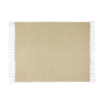 Plaid extra doux et chaud en polyester recyclé 125 x 150 cm couleur beige deuxième vue frontale