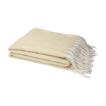 Plaid extra doux et chaud en polyester recyclé 125 x 150 cm couleur beige
