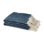 Plaid extra doux et chaud en polyester recyclé 125 x 150 cm couleur bleu foncé