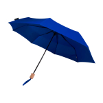 Parapluie manuel RPET 21” en polyester pongé avec poignée en bois Ø99 couleur bleu roi