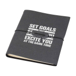 Carnet rechargeable avec couverture recyclée et 2 cahiers A5 couleur gris vue impression sérigraphique