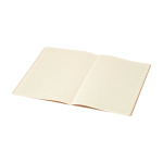 Carnet en papier kraft avec reliure visible, feuilles A5 lignées couleur naturel deuxième vue