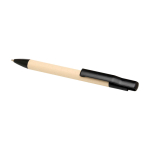 Stylo en papier de canne à sucre avec clip coloré, encre bleue couleur noir deuxième vue