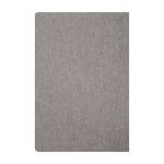 Porte-documents écologique avec fermeture en noyer A5, pages lignées couleur gris troisième vue arrière