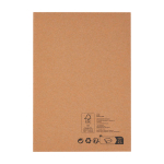 Porte-documents écologique avec fermeture en noyer A5, pages lignées couleur gris