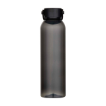 Gourde en plastique recyclé avec anse en silicone 630 ml couleur noir deuxième vue frontale