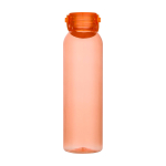 Gourde en plastique recyclé avec anse en silicone 630 ml couleur orange deuxième vue frontale